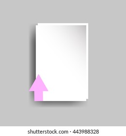 Sheet of paper. Paper page with curl, vector illustration