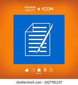 Sheet of paper and pen icon