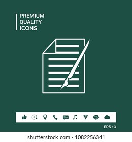 Sheet of paper and pen icon