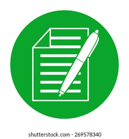sheet of paper and pen icon