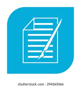 Sheet of paper and pen icon