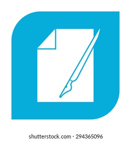 Sheet of paper and pen icon
