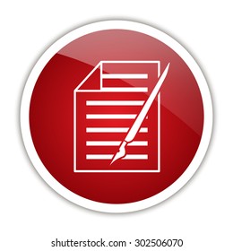 Sheet of paper and pen icon