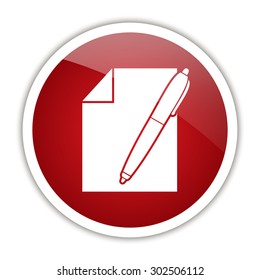 Sheet of paper and pen icon