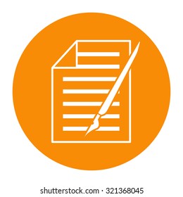 Sheet of paper and pen icon