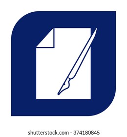 Sheet of paper and pen icon