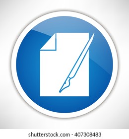 Sheet of paper and pen icon