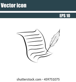  Sheet of paper and pen icon