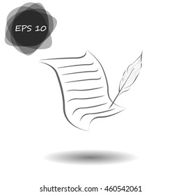  Sheet of paper and pen icon