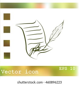  Sheet of paper and pen icon