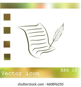  Sheet of paper and pen icon