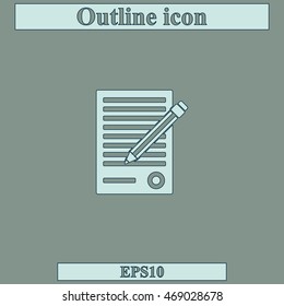 Sheet of paper and pen icon.