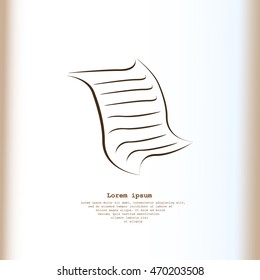  Sheet of paper and pen icon