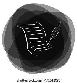  Sheet of paper and pen icon
