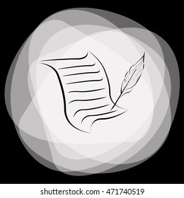  Sheet of paper and pen icon