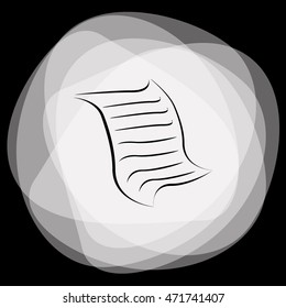  Sheet of paper and pen icon