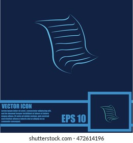  Sheet of paper and pen icon