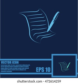  Sheet of paper and pen icon