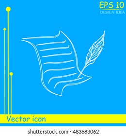 Sheet of paper and pen icon