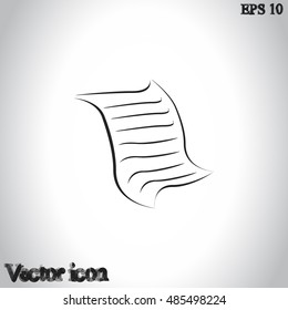  Sheet of paper and pen icon