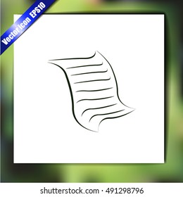  Sheet of paper and pen icon