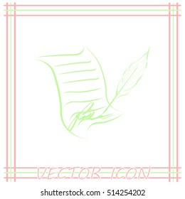 Sheet of paper and pen icon