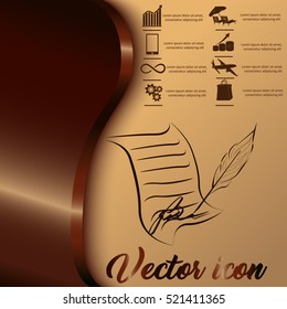  Sheet of paper and pen icon