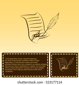  Sheet of paper and pen icon