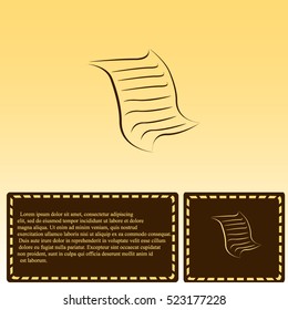 Sheet of paper and pen icon