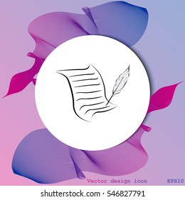  Sheet of paper and pen icon