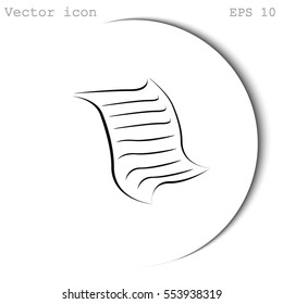  Sheet of paper and pen icon