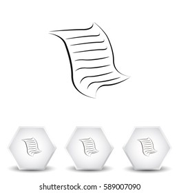  Sheet of paper and pen icon