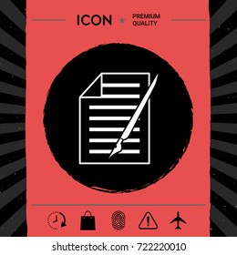 Sheet of paper and pen icon