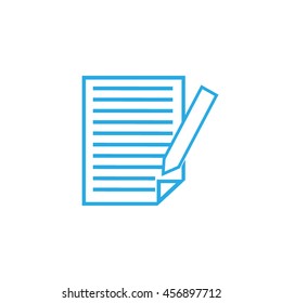  Sheet of paper and a pen to write, icon