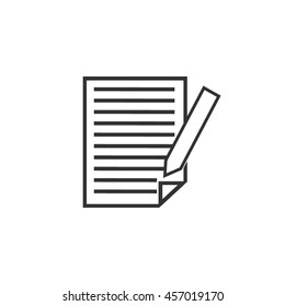  Sheet of paper and a pen to write, icon