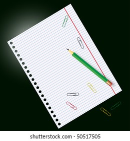 sheet of paper and pencil
