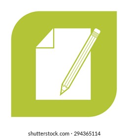 Sheet of paper and pencil icon