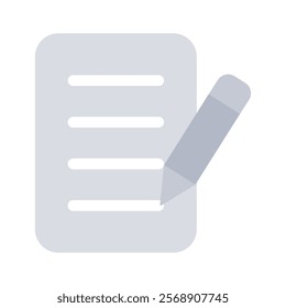Sheet of paper with a pencil symbolizing a document or form to be filled
