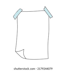 una hoja de papel con cinta