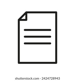A sheet of paper with three lines on it