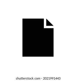 Una hoja de icono del vector de papel, aislado en fondo blanco