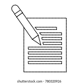 Sheet with pencil