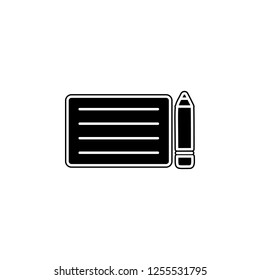 sheet and pencil icon. Simple glyph vector of web set icons for UI and UX, website or mobile application