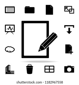 sheet and pencil icon. web icons universal set for web and mobile