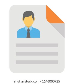 A sheet with person’s picture representing it is a curriculum vitae of a candidate