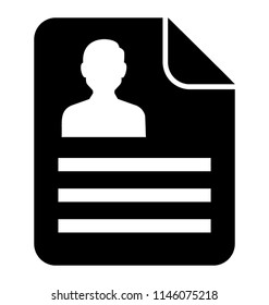 A sheet with person’s picture representing it is a curriculum vitae of a candidate