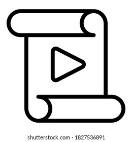 Sheet playlist icon. Outline sheet playlist vector icon for web design isolated on white background
