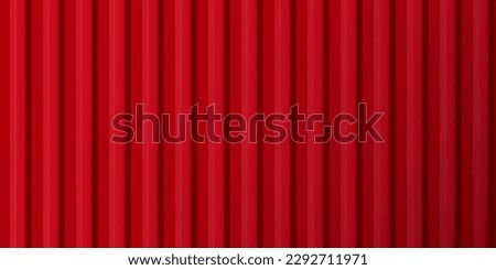 A sheet of red corrugated board. Galvanized iron for fences, walls, roofs. Realistic isolated vector illustration. Foto stock © 