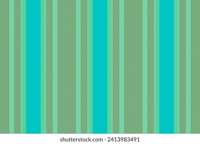 Patrón de tela sin soldadura de hoja, textura vertical de franja artesanal. Vector de fondo de las líneas textiles de cama en tonos azules y anaranjados.
