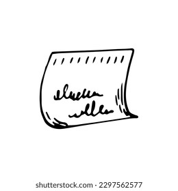 Notizzettel für die Linien. Handgezeichnete doodle Vektorgrafik.